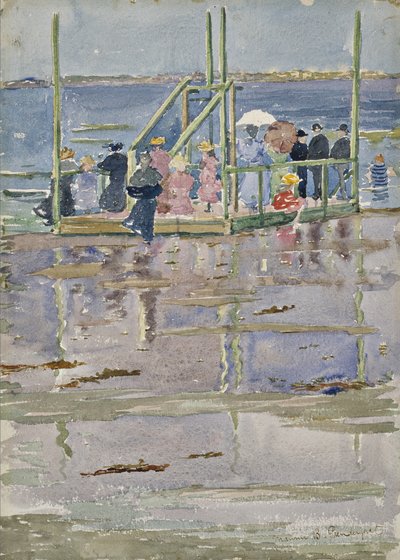 Float at Low Tide, Revere Beach, c.1896-1897 by Maurice Brazil Prendergast